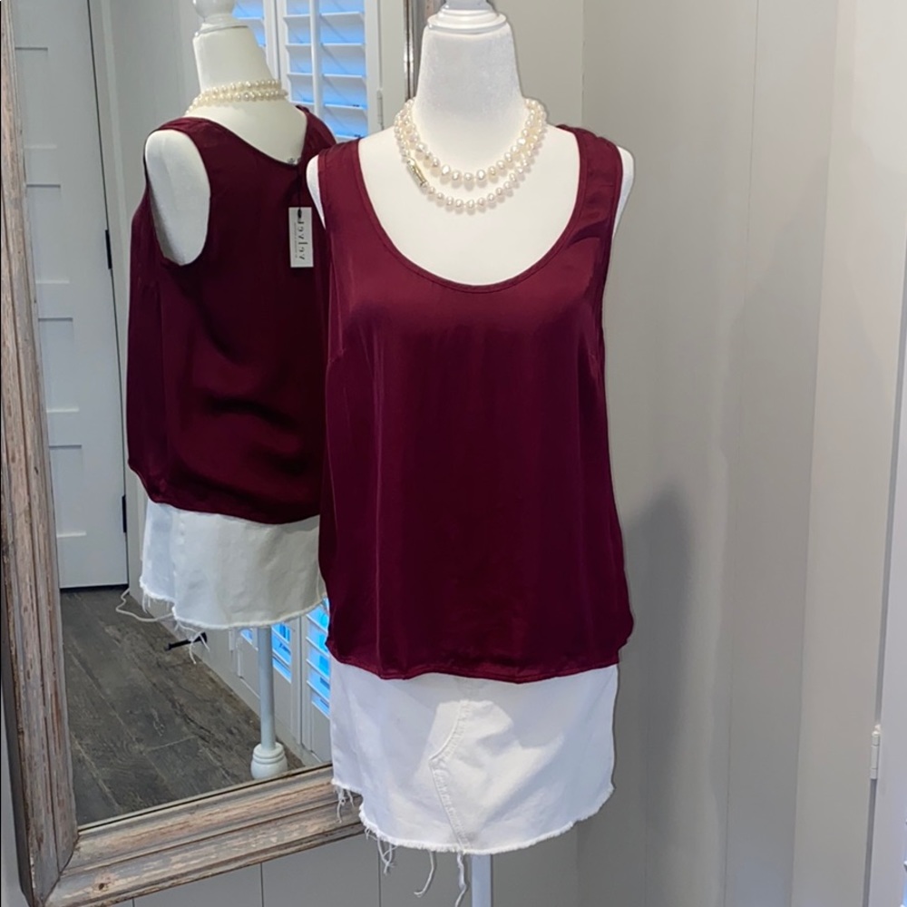 Velvet Darla Tanktop in Winestone